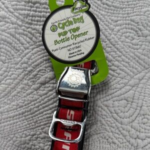 Cycle Dog Red Dog Collar with Bottle Opener